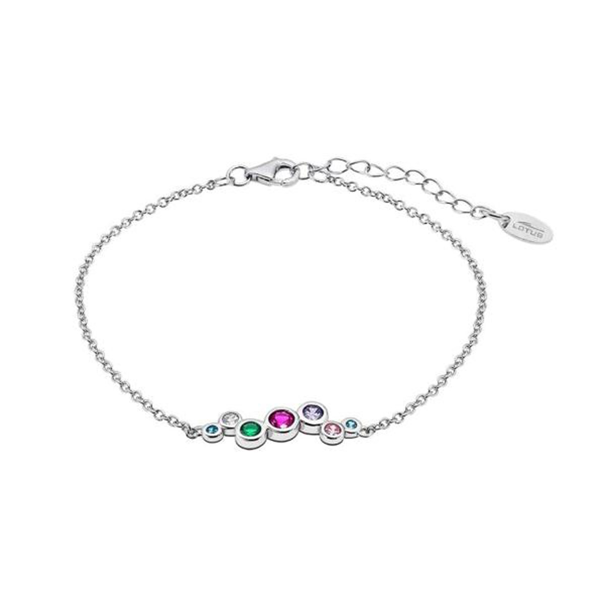 Bracelet Lotus Silver pierres multicolores