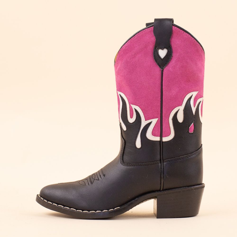 Moonrise cowboylaarsjes Fayme roze - zwart