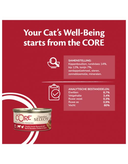 Wellness Core Signature Selects Chunky 79 g - Kattenvoer