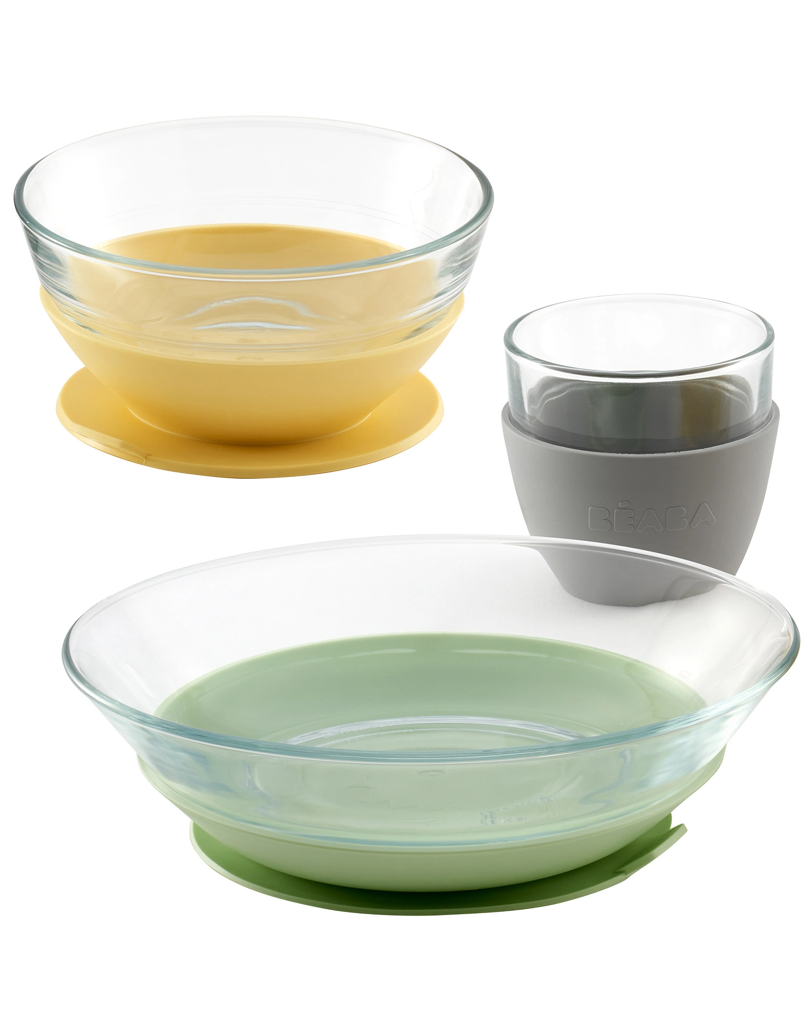 Geschirr-Set BIG MEAL 3-teilig aus Glas in bunt