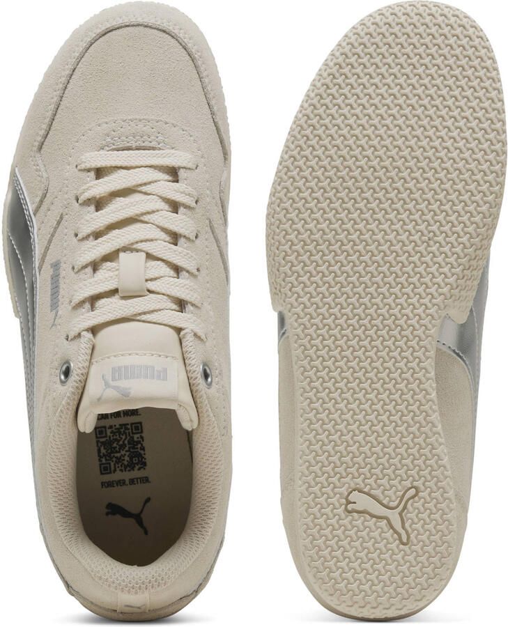 Puma Bella Donna suede sneakers ecru zilver metallic