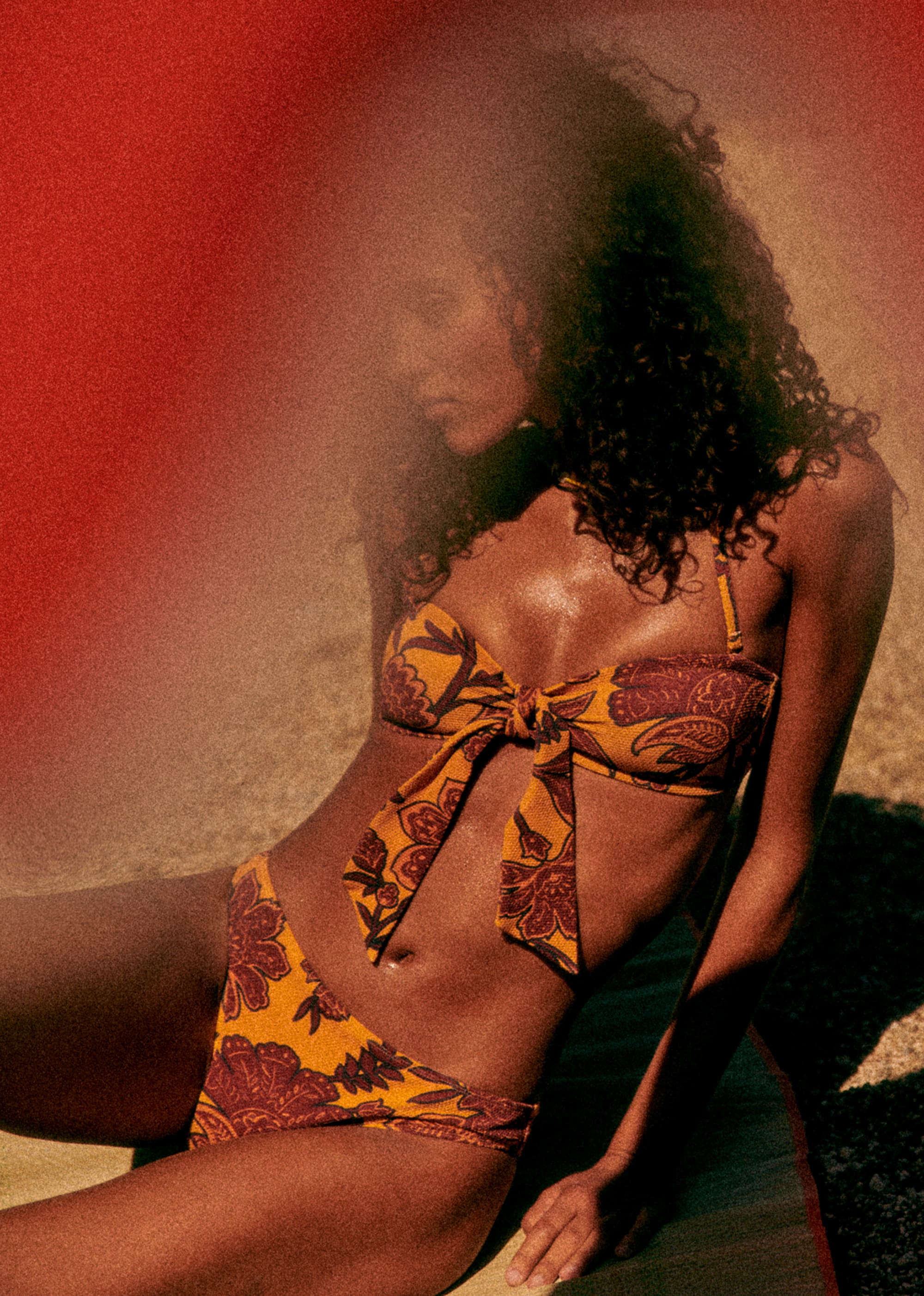 Culotte Palmera - Sézane x Ysé - Fleurs fond ocre - E-SHOP/LE BAIN 5905687