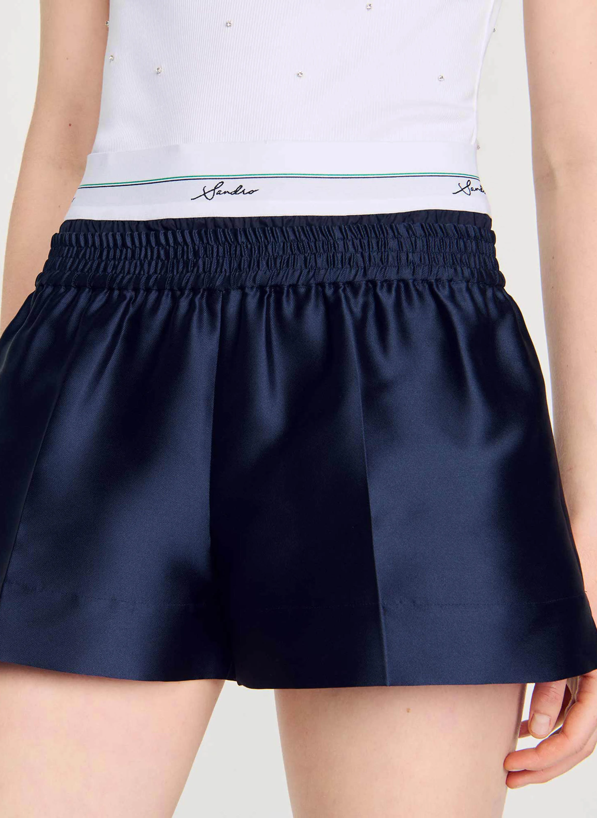 Short satiné | Bleu