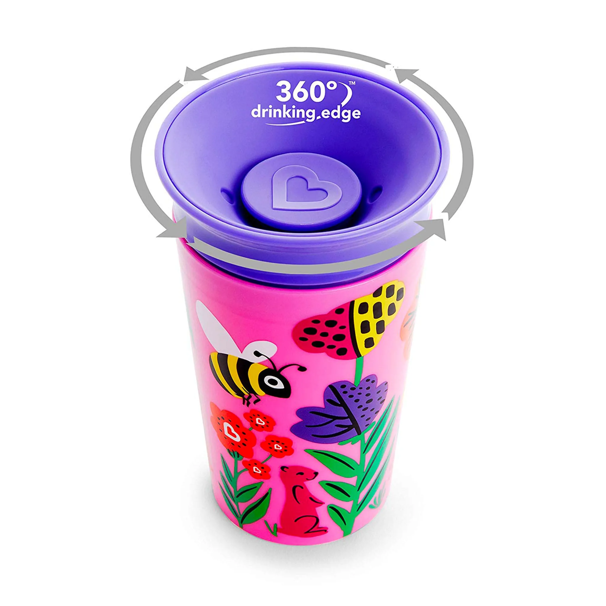 Munchkin Verre Miracle® 360° WildLove 9oz Paquet de 2