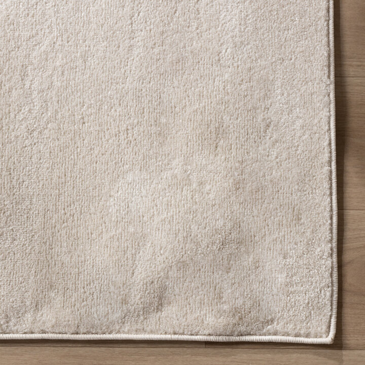 Laagpolig vloerkleed – Essenza creme | Effen vloerkleed