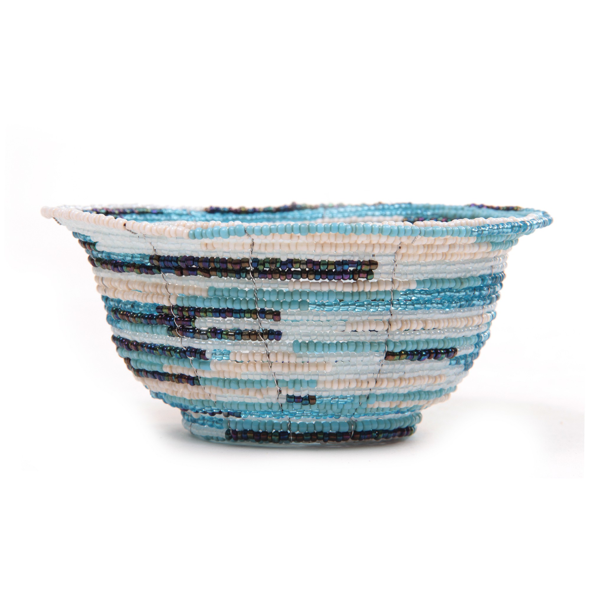 Schale aus Abalonen-Perlen, multicolor, Ø 13 cm, H 6 cm von fischer's lagerhaus