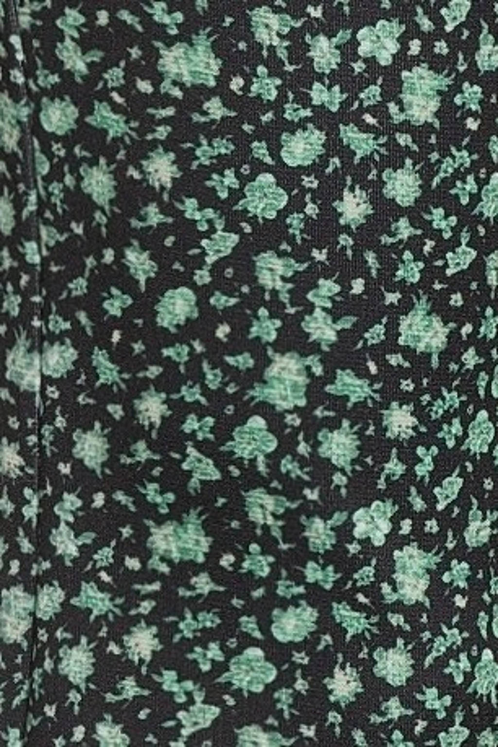 ONLY MATERNITY gebloemde flared broek OLMFEVER zwart/groen