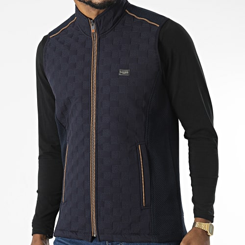 Veste Zippée Sans Manches BLC22K11 Bleu Marine