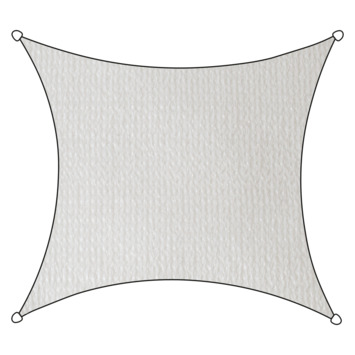 Livin' Outdoor schaduwdoek HDPE vierkant wit 360 x 360 cm
