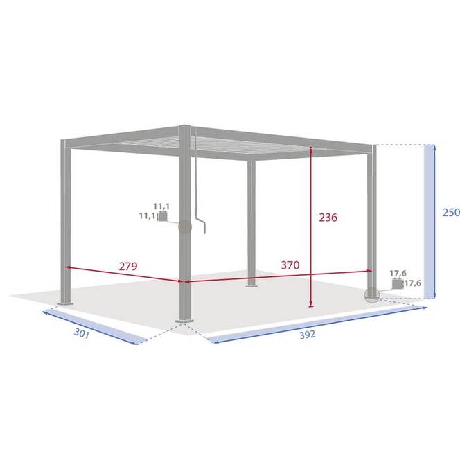Pergola bioclimatique EVORA Graphite