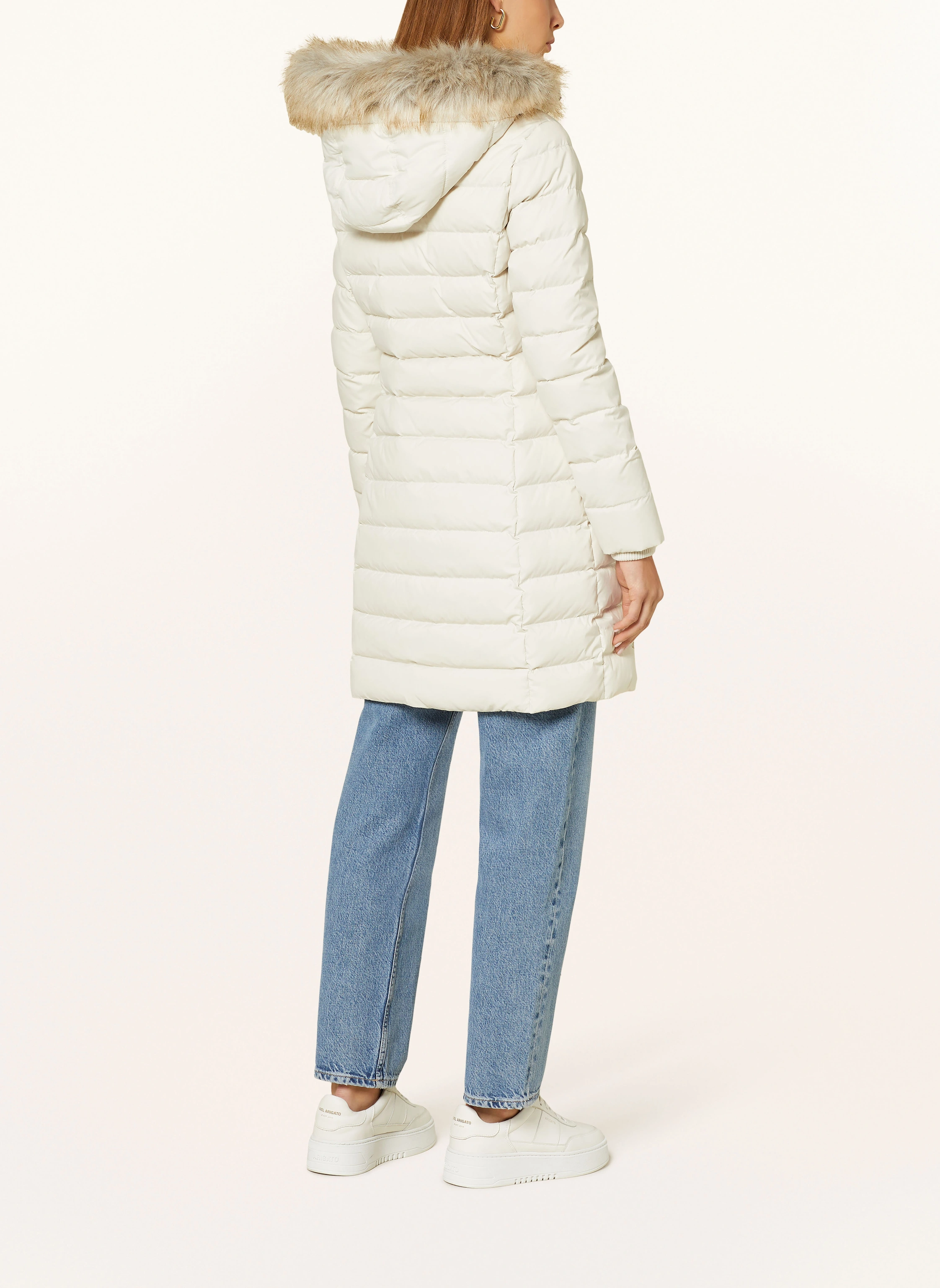 TOMMY JEANS Daunenmantel mit abnehmbarem Kunstfell