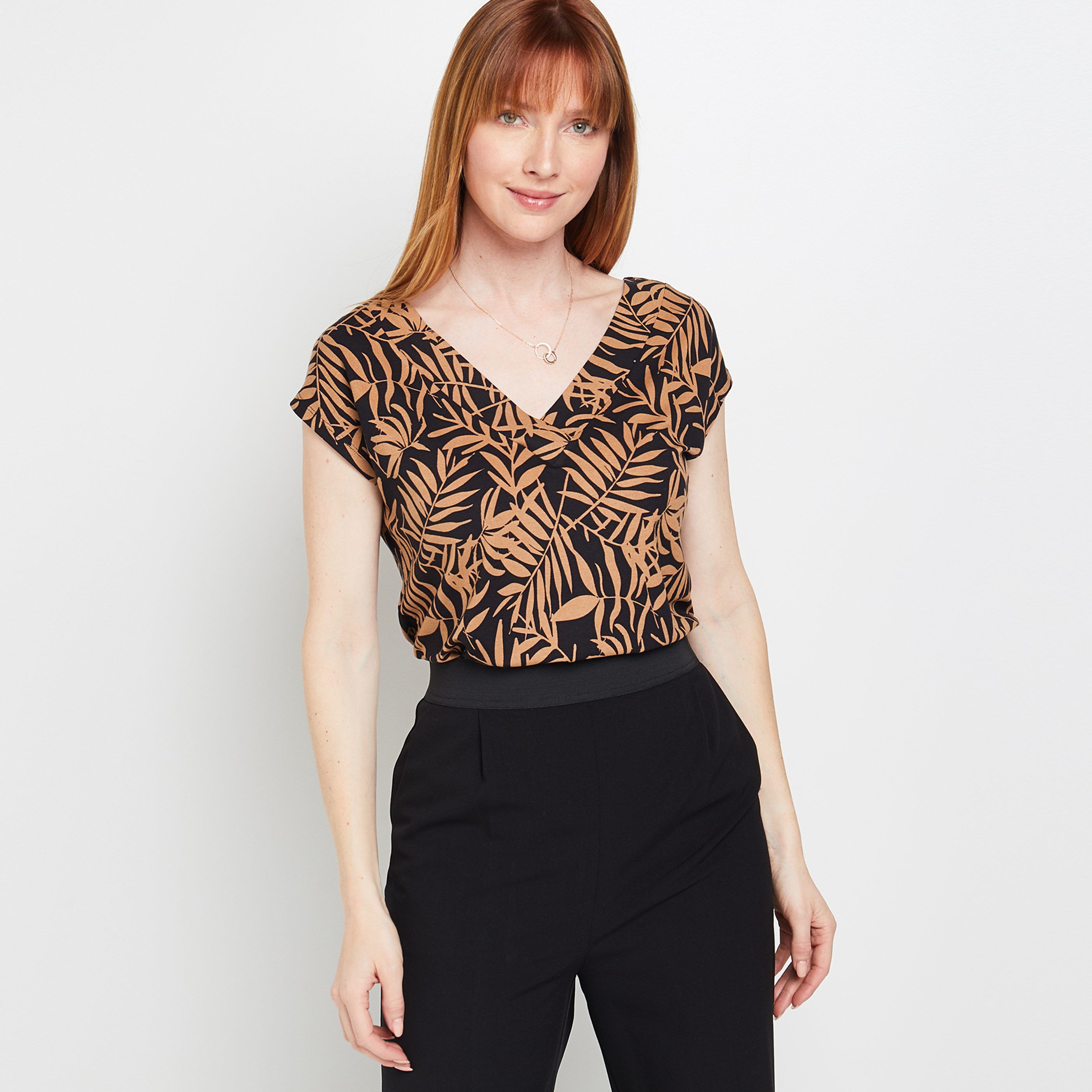 Tshirt imprimé femme - NOIR