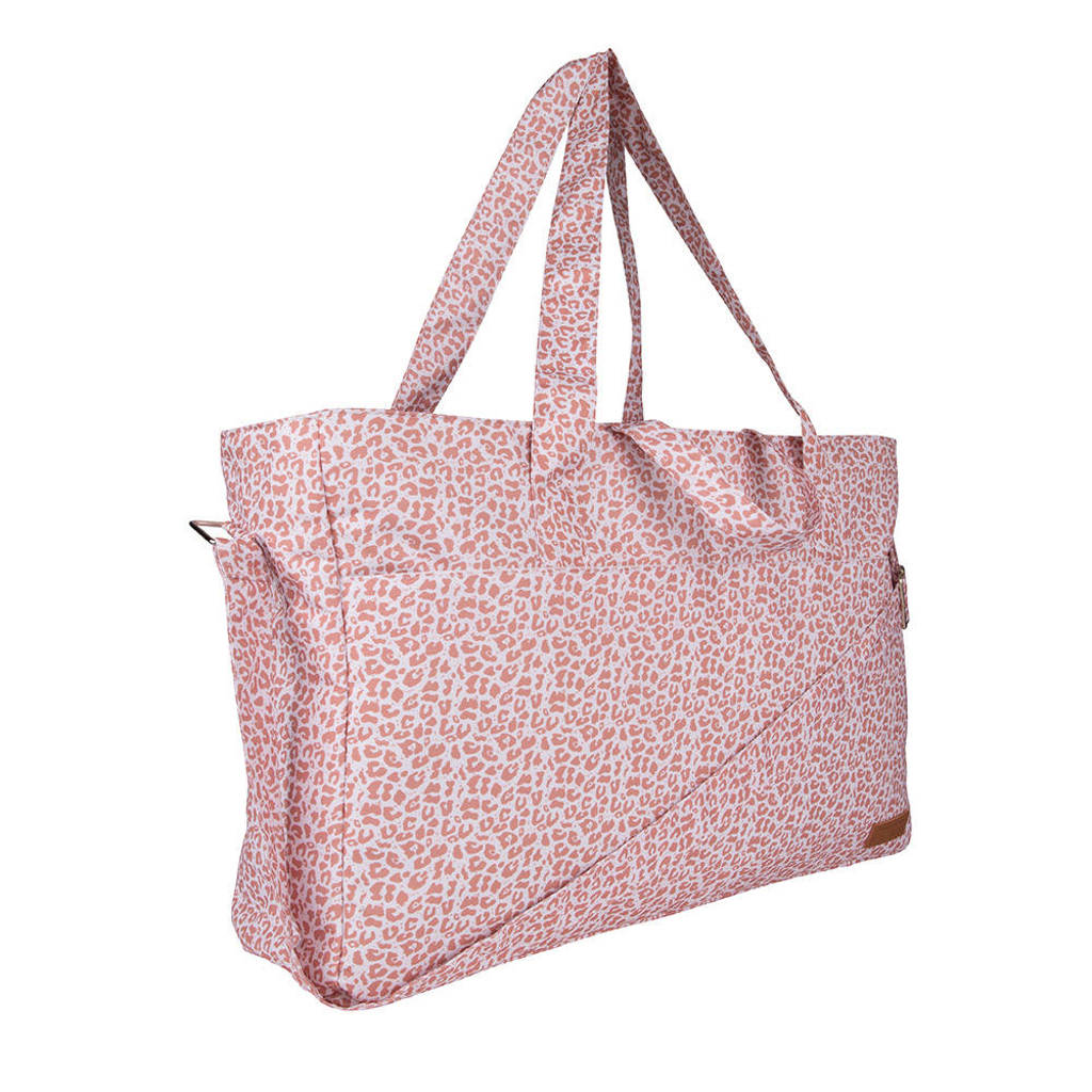 luiertas met panterprint roze