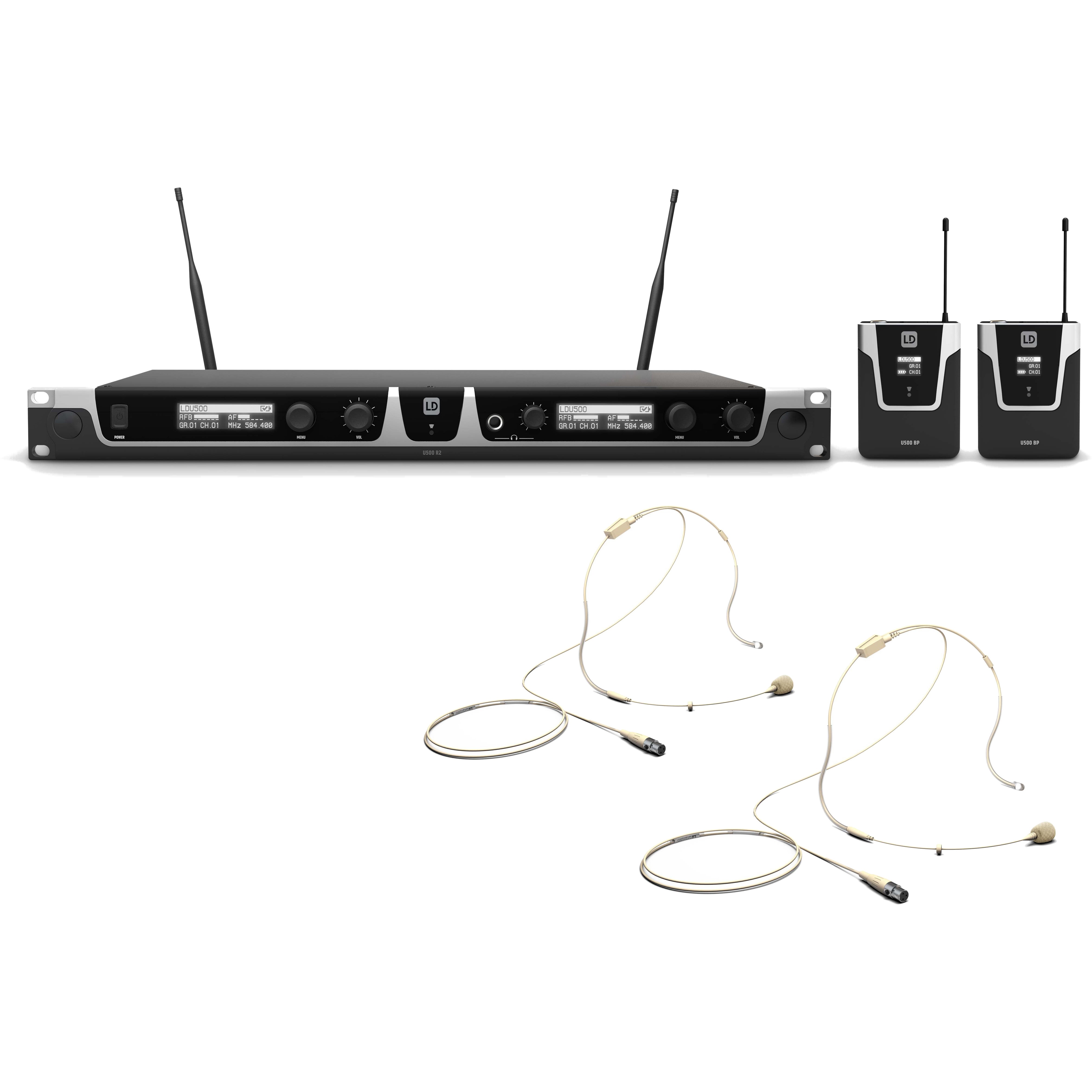 LD Systems U508 BPHH 2 draadloos microfoonsysteem (823-832 MHz + 863-865 MHz)