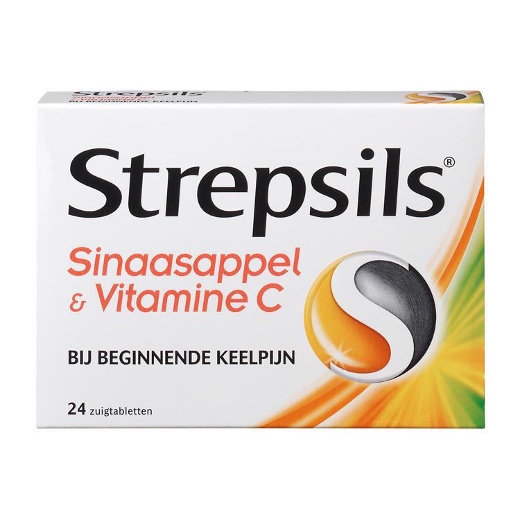 Strepsils Sinaasappel & Vitamine C 24 zuigtabletten