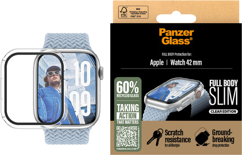 PanzerGlass Full Body Apple Watch 42mm Screenprotector Transparant