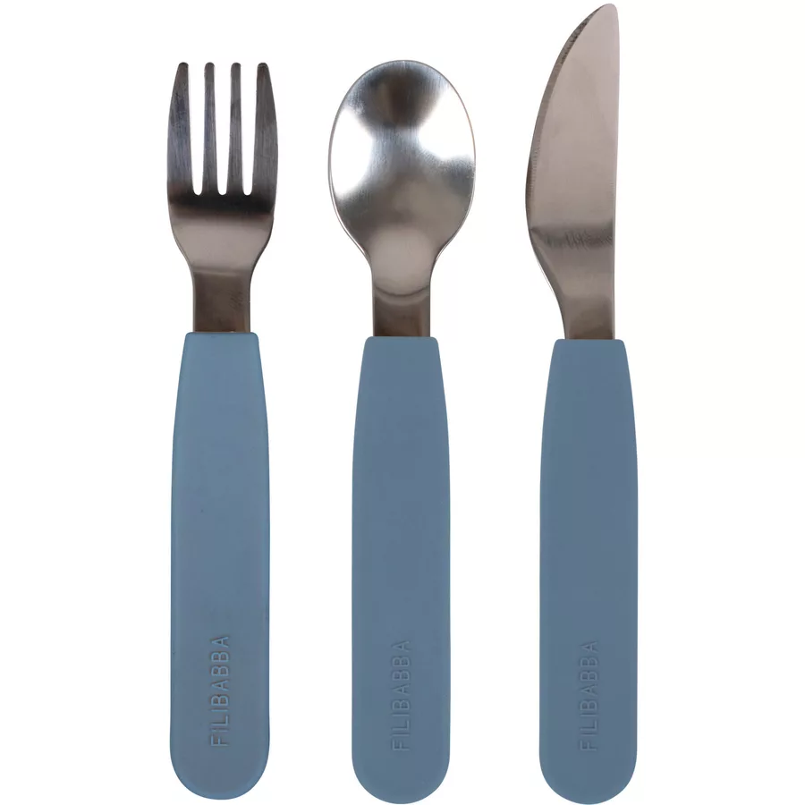 Filibabba Besteckset Silikon Powder Blue