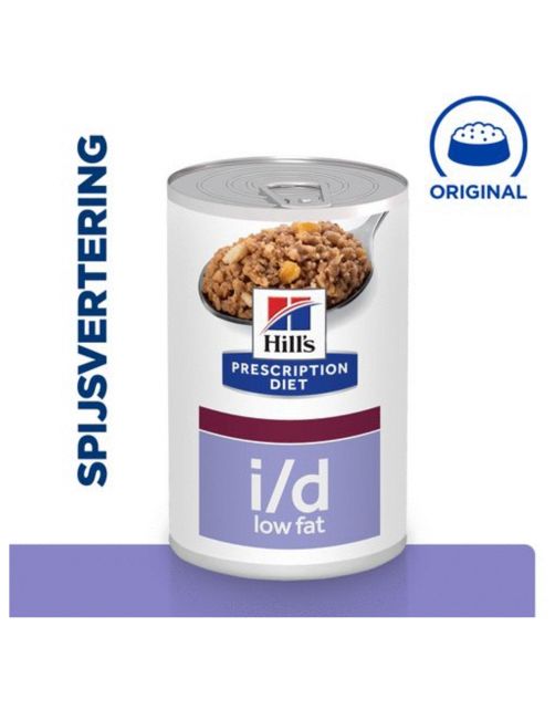 Hill's Prescription Diet I\/D Digestive Care Low Fat Blik - Hondenvoer - Varken 360 g