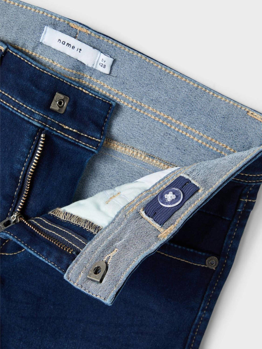 NAME IT slim fit jeans NKMSILAS dark blue denim