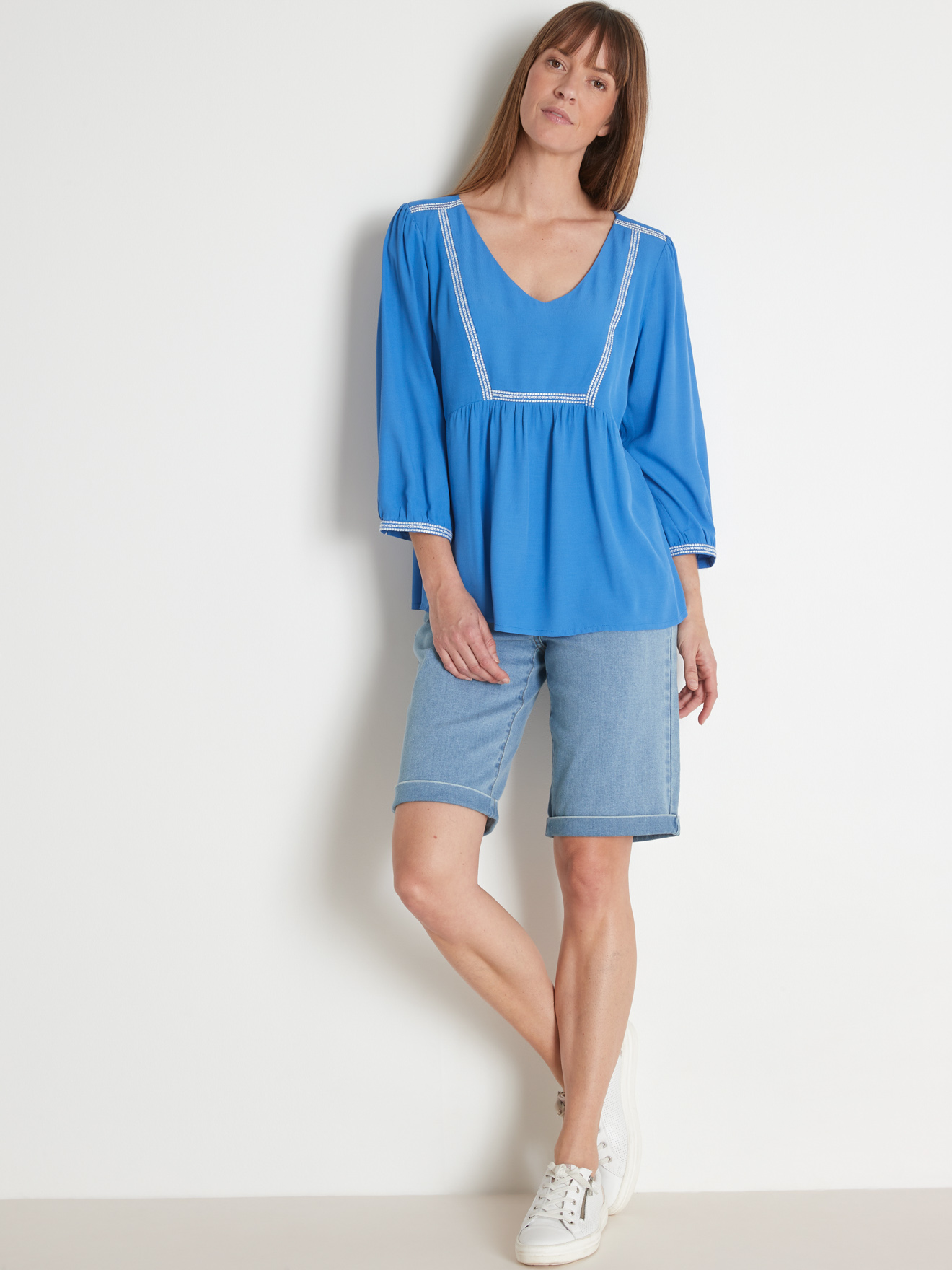 Blouse ample en crêpe