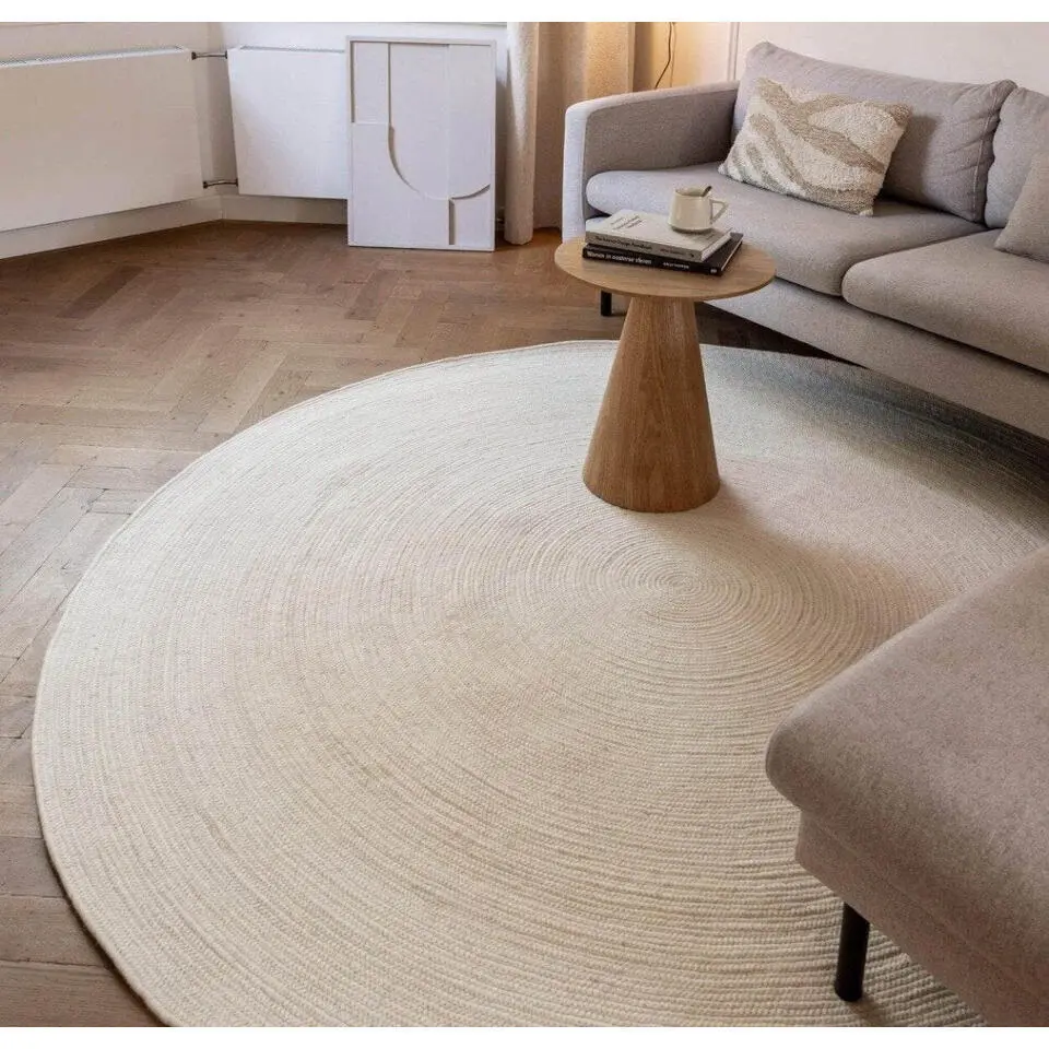 Interieur05 rond vloerkleed Gapo wit - 180 x 180 cm