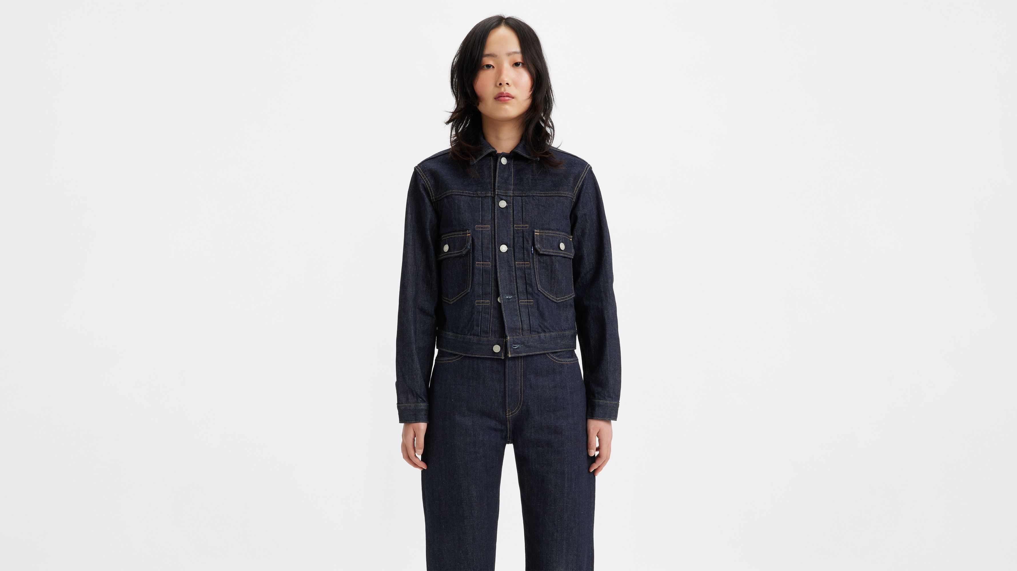 Veste Trucker classique Type II - Moj Type 2 Dark Rinse - Bleu