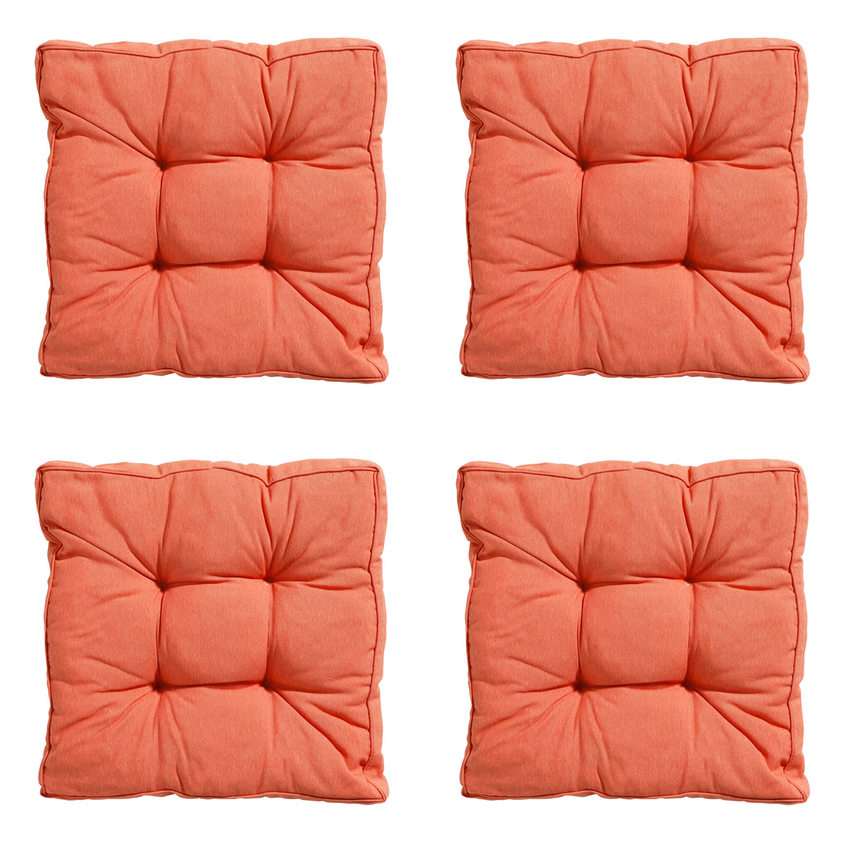 Madison Panama flame orange Zitkussen - Set van 4