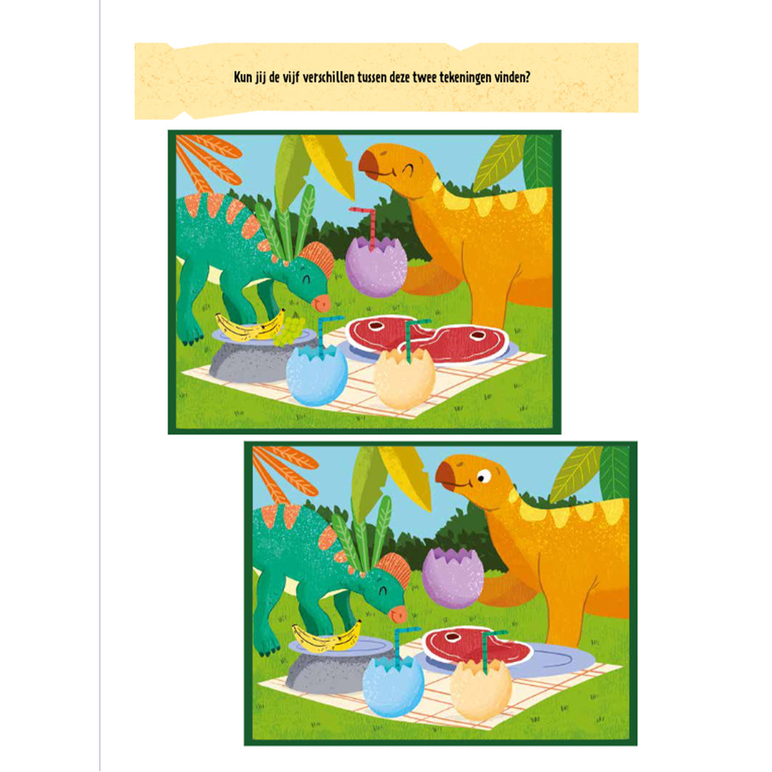 Uitgeverij ballon groot spelletjesboek - dinosauriërs