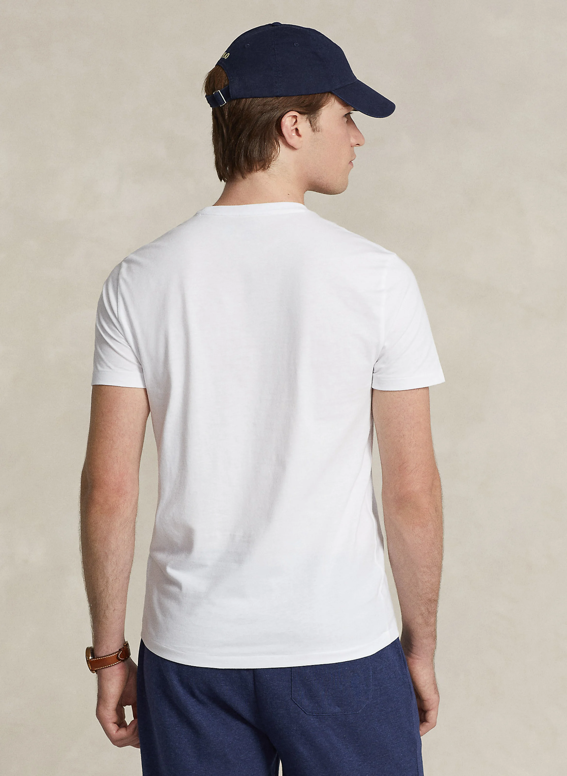 Tee-shirt col rond slim-fit en coton | Blanc