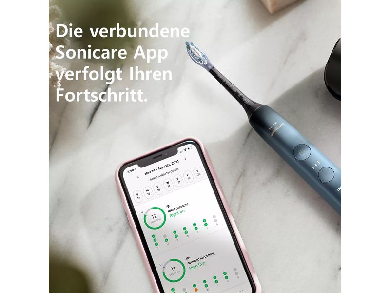 Philips Schallzahnbürste DiamondClean 9000 HX9911/88 Elektrische Zahnbürste