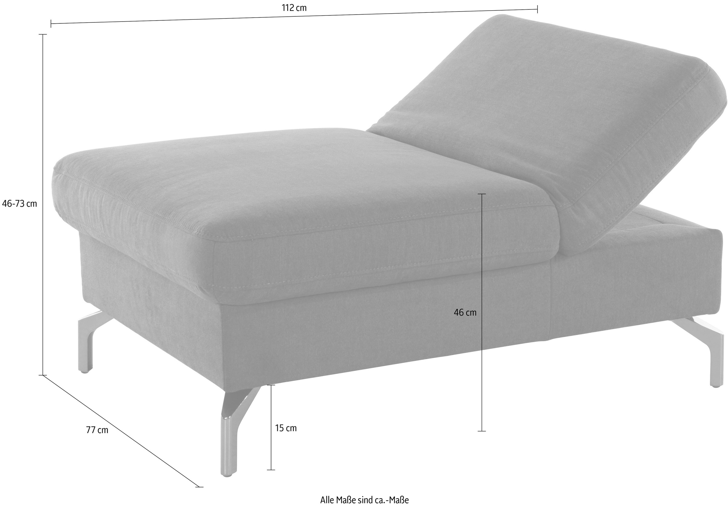 sit&more Hocker »Brisbane« Fusshöhe 15 cm, mit Federkern und Klappfunktion