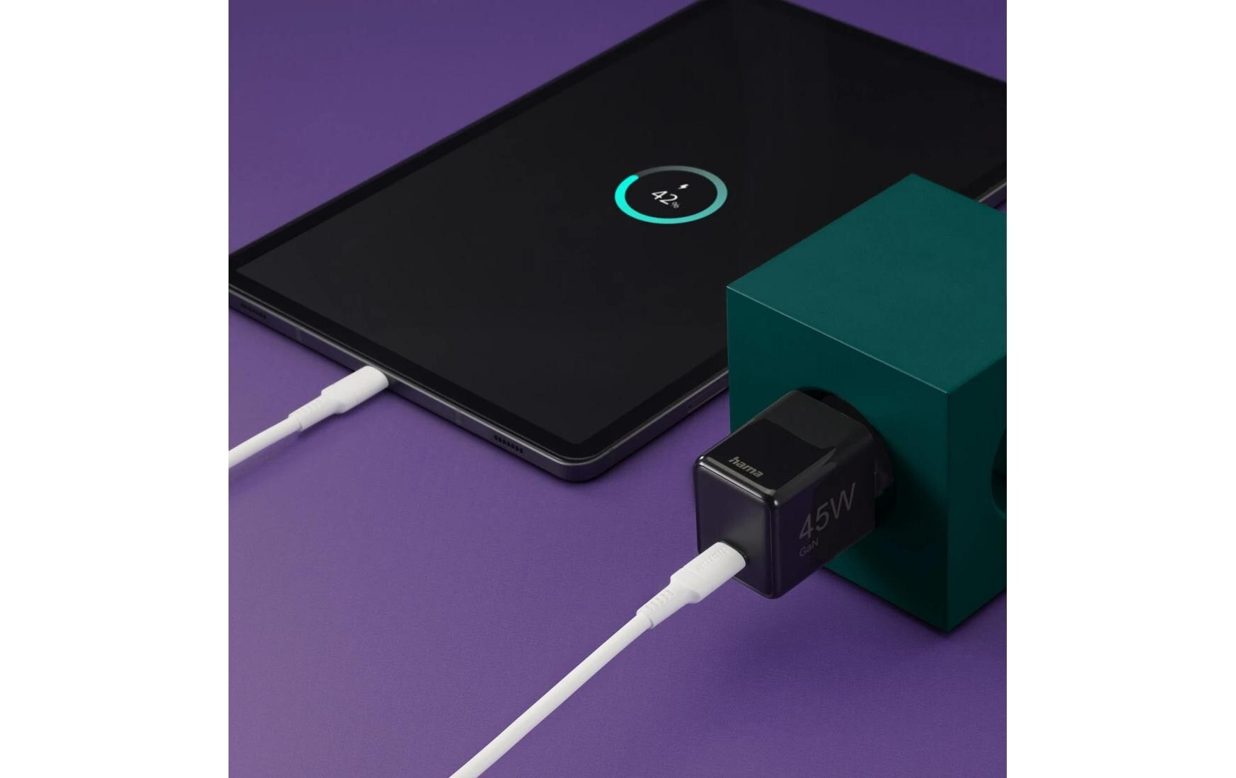 USB-Wandladegerät Gan charger USB-C 45 W SchwarzSuper-Mini-GaN-Ladegerät USB-C