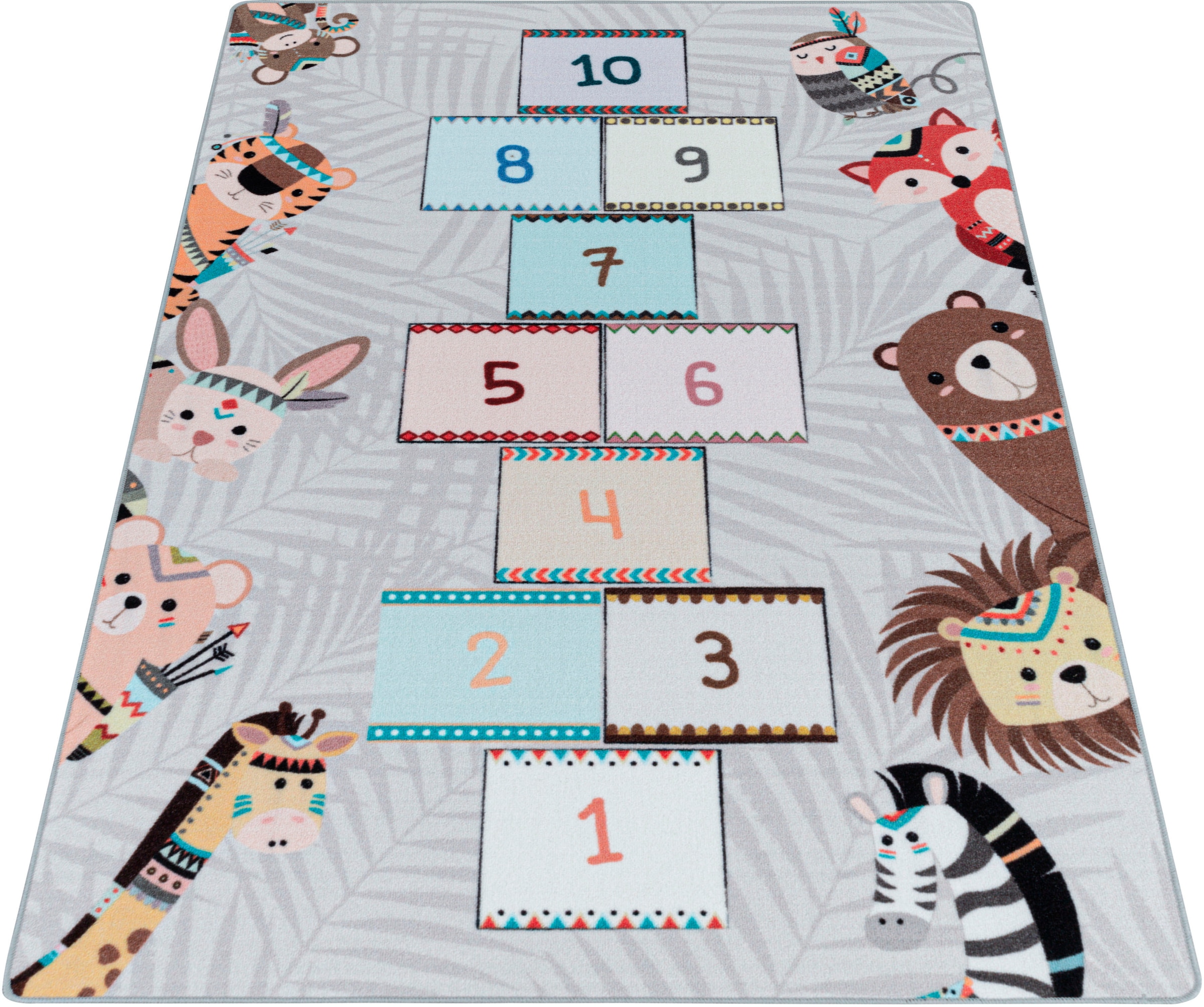 Ayyildiz Teppiche Kinderteppich »PLAY 2903« rechteckig 6 mm Höhe robuster Kurzflor, Spiel Teppich, Kinderzimmer