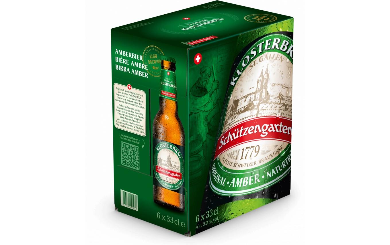 Bier St. Galler Klosterbräu 6 x 0.33 lAmberbier aus der Schweiz