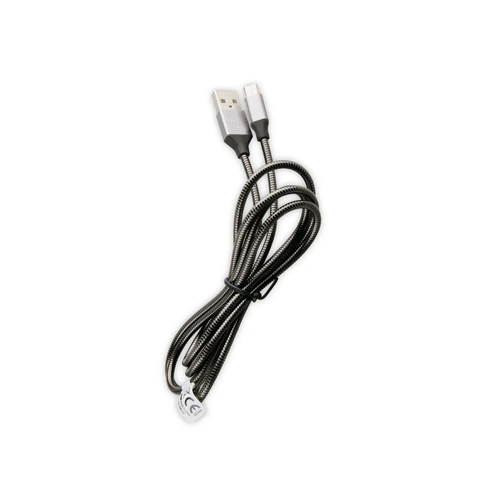Muvit Flexibles USB-Kabel auf Micro Metal 1.2 m 2A