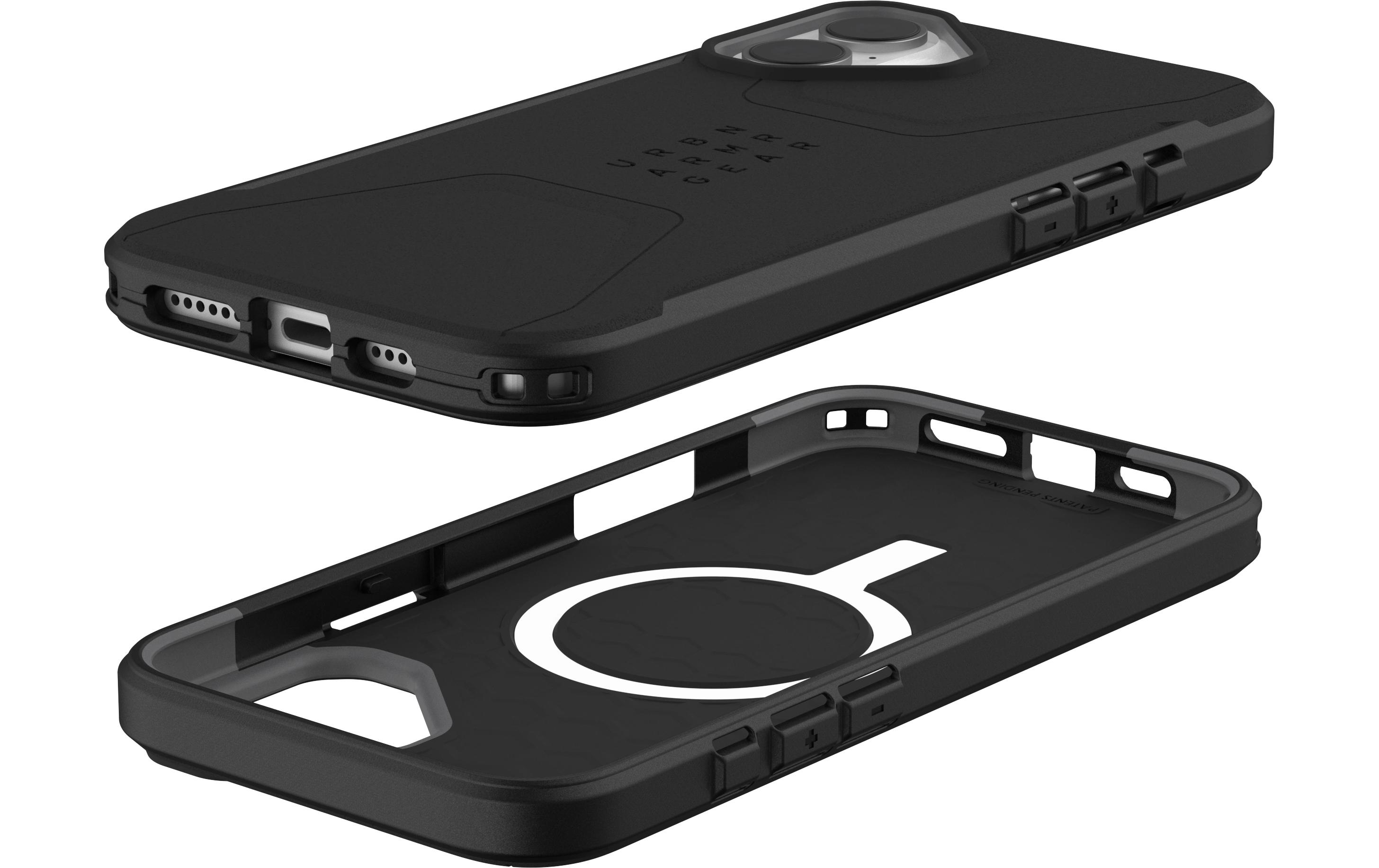 Back Cover Civilian Case iPhone 16 Plus BlackSchutzhülle für das Apple iPhone 16 Plus