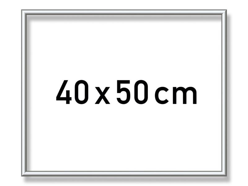 Schipper Zubehör Alurahmen Silber 40 x 50 cm Dezenter Bilderrahmen ohne Glasscheibe