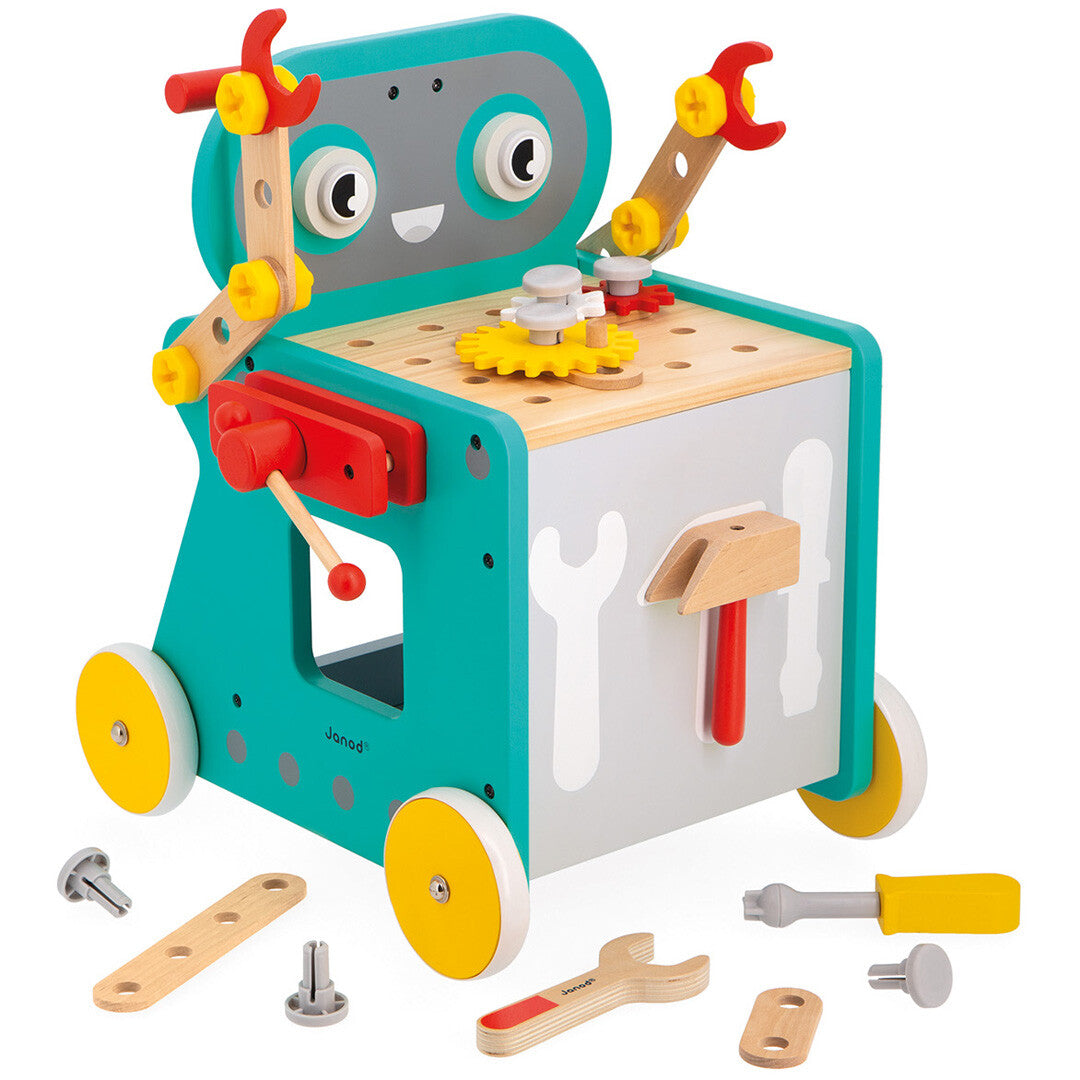 Janod loopwagen robot brico'kids