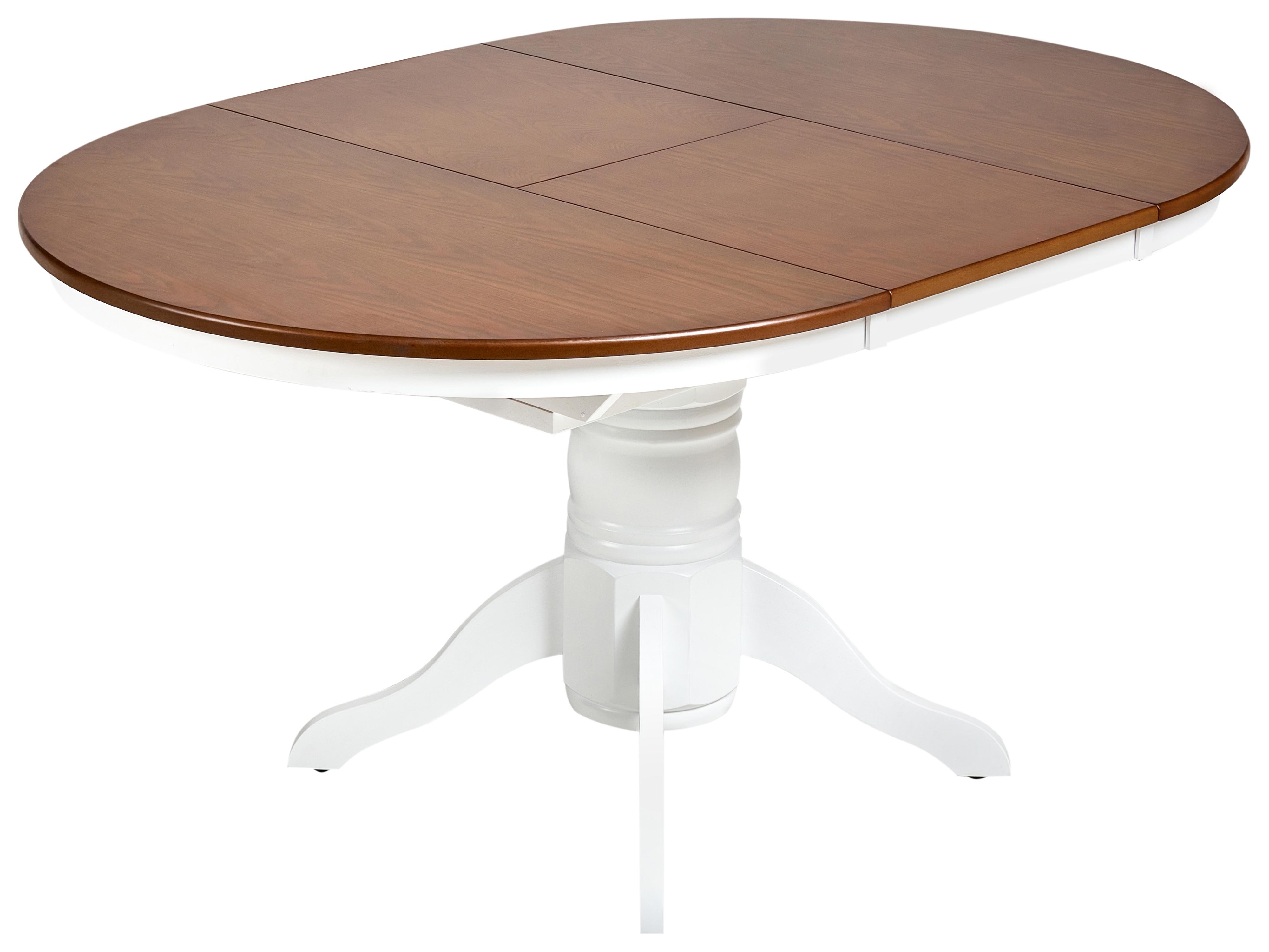 Eettafel uitschuifbaar AKRON Bruin essenhout 106 cm Hout 106/150 cm