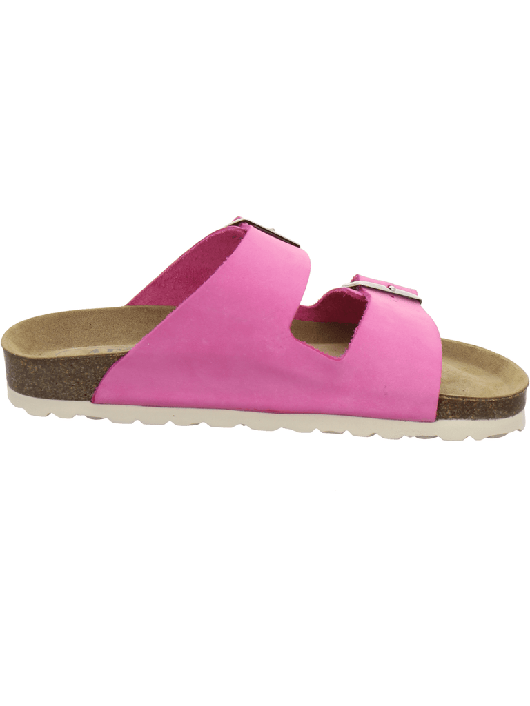 Pantoletten Damen Zweischnaller fuchsia