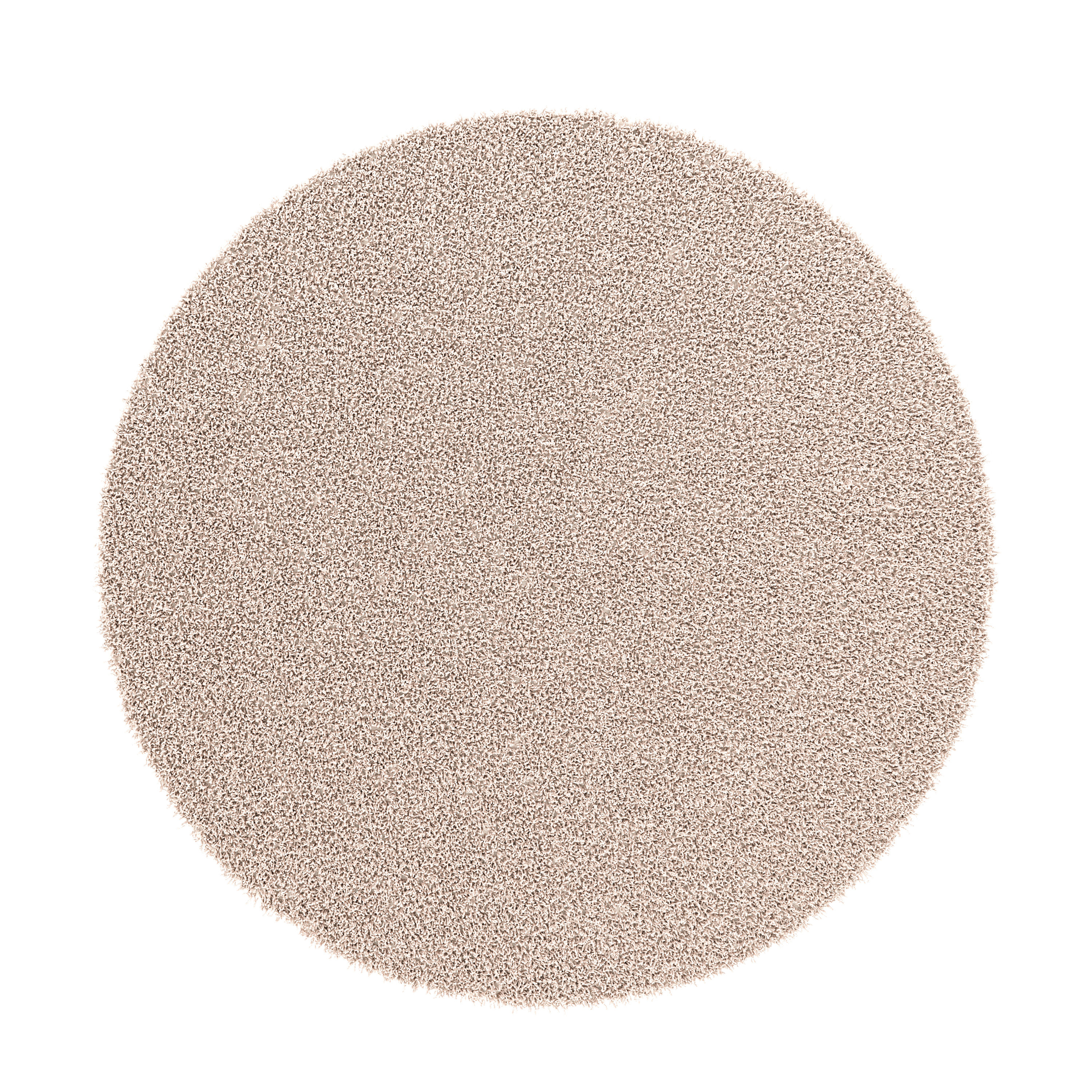 Hochflor Teppich rund 120 cm creme