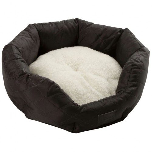 Cama acolchoada Charlotte para cães, preta