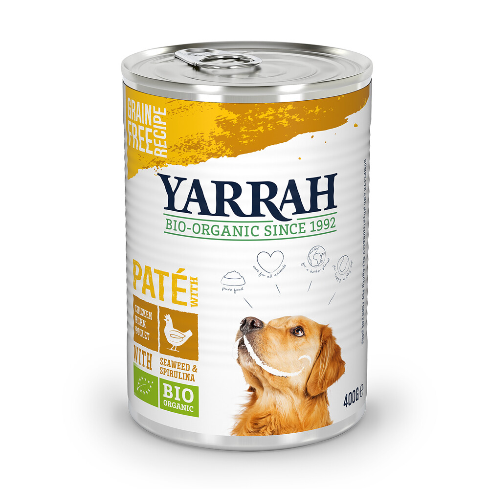 Yarrah Bio Hondenvoer Paté Kip400 gr