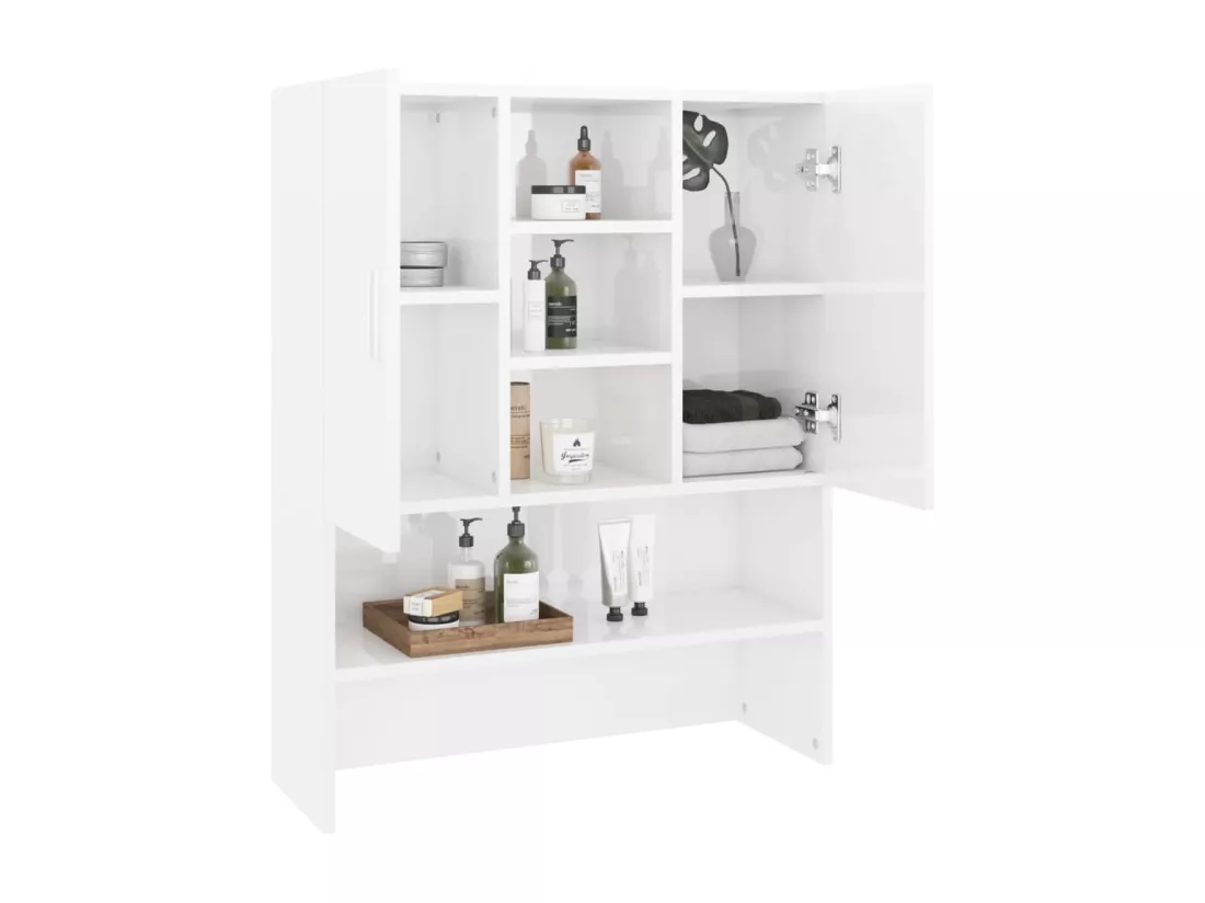 Meuble pour machine à laver Blanc brillant 70,5x25,5x90 cm
