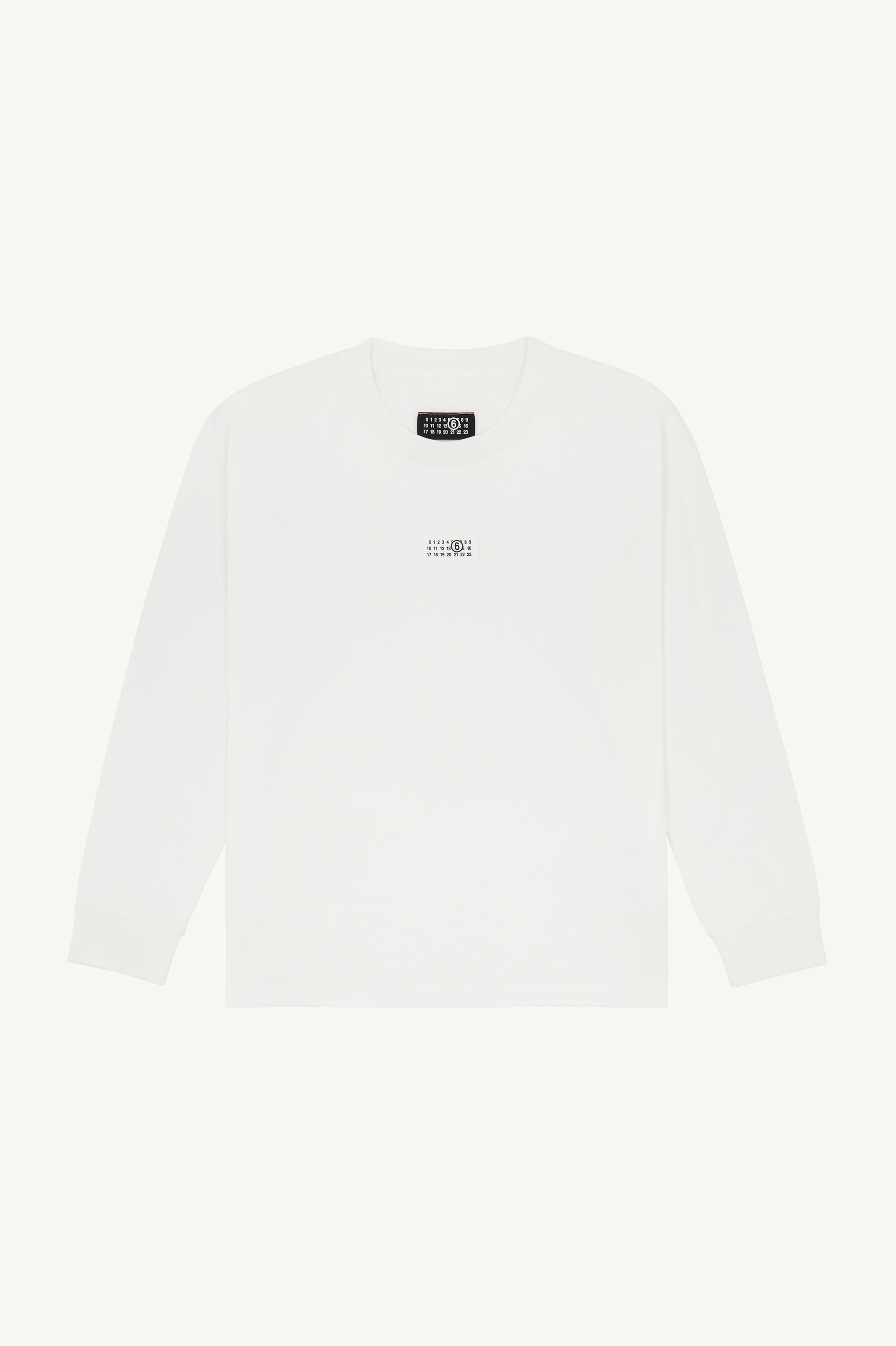 T-shirt en coton avec surpiqûres blanches pour homme | MM6 Blanc
