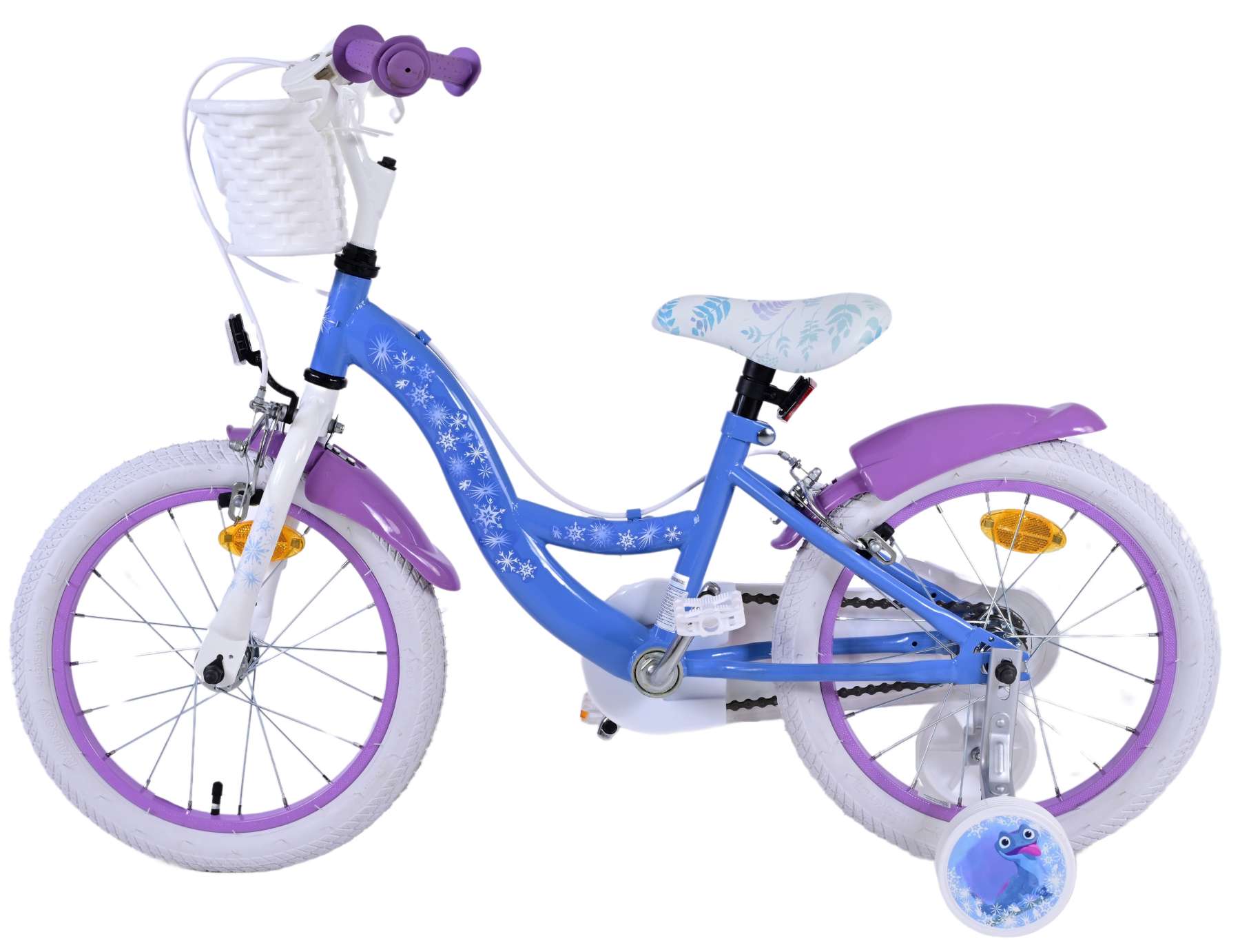 Kinderfahrrad Disney Frozen 2 für Mädchen 16 Zoll Kinderrad Blau/Lila