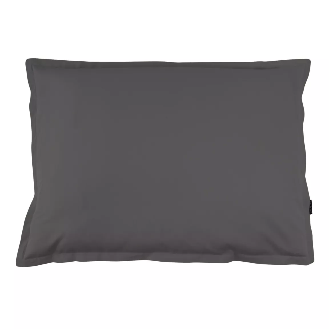 Taie d'oreiller rectangulaire percale de coton (50 x 70 cm) Cali Gris anthracite