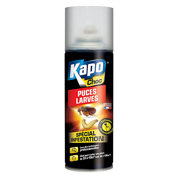 Aérosol puces et larves Kapo 200ml, 20 à 40 m2