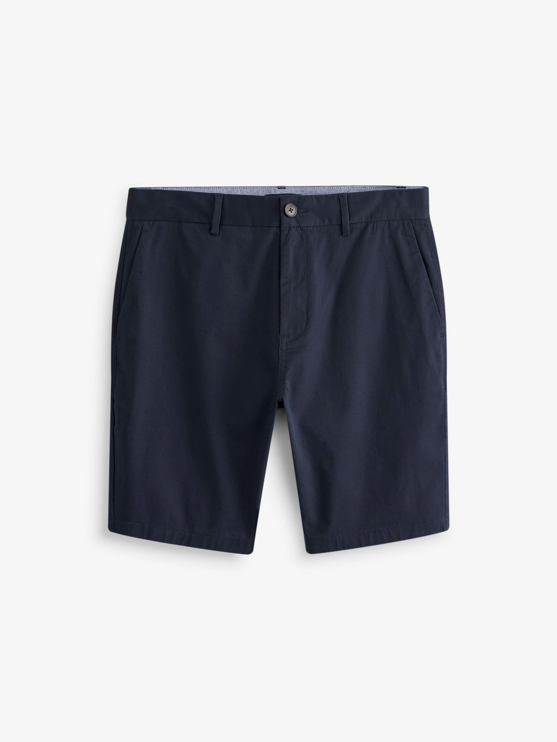 Donkerblauw - Straight fit - Chinoshort met stretch