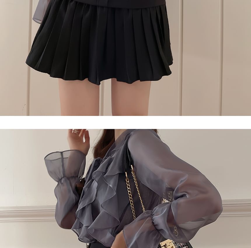 MELLO - Blouse met lange mouwen en ruches